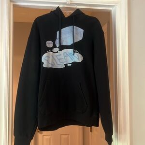 YouTuber Slazo clean graphic black hoodie-size M